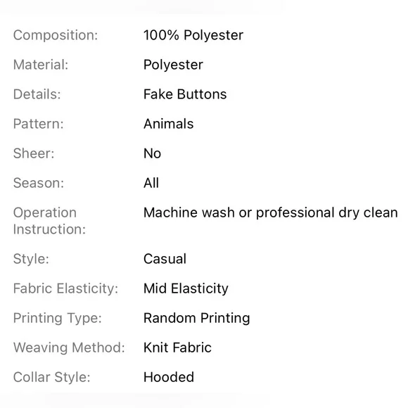 🆕 Cat Print Plush Hoodie, Long Sleeve Button Down Sweatshirt, Casual Dipped Hem - Picture 8 of 9